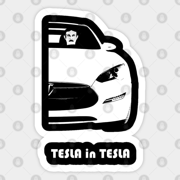 Tesla in Tesla Sticker by WOS